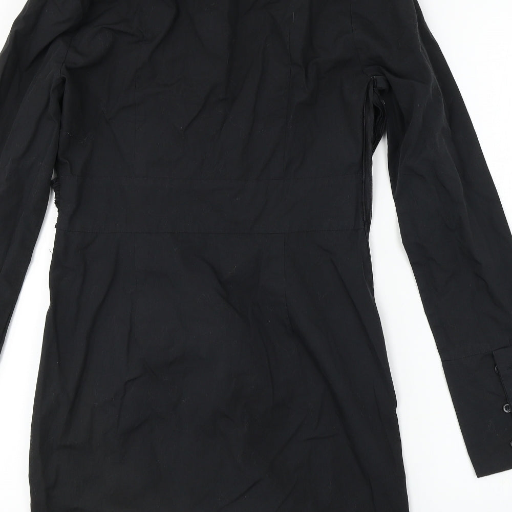 PRETTYLITTLETHING Womens Black A-Line Size 10