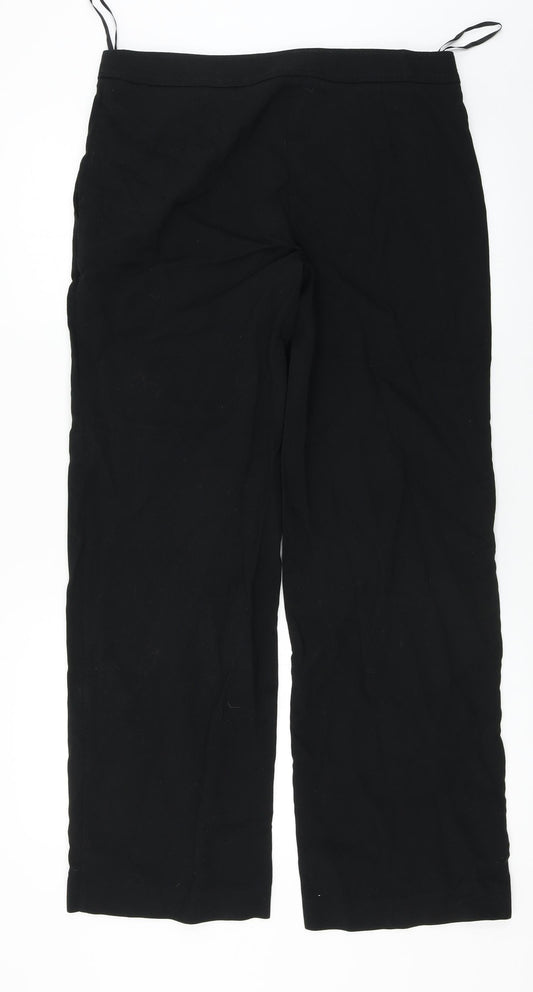 Womens UK Size 10 NEXT Regular Fit Black Trousers