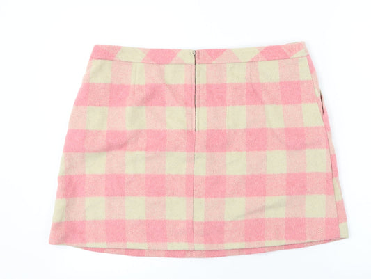 George  Womens Red Check  A-Line Skirt Size 36 in
