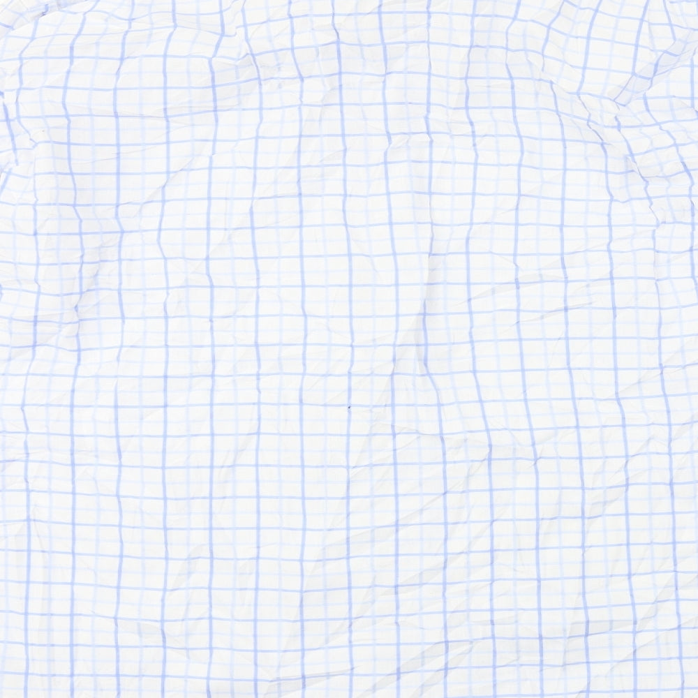 Mens UK Size 16 Linea Blue Button-Up Long Sleeve Casual Shirt