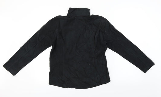 Lands' End Womens Black Henley Jumper Size XS