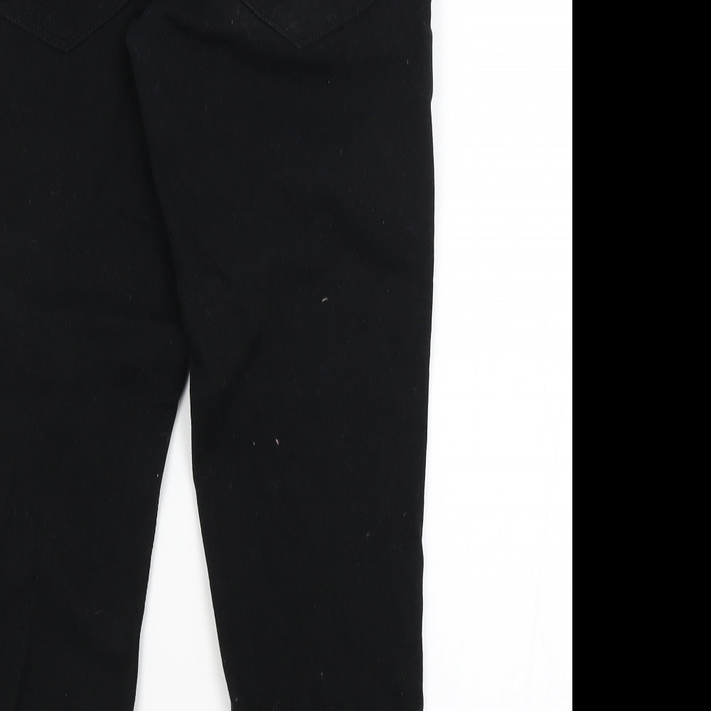 Mens UK Size 30 in Preworn Regular Fit Straight Black Jeans