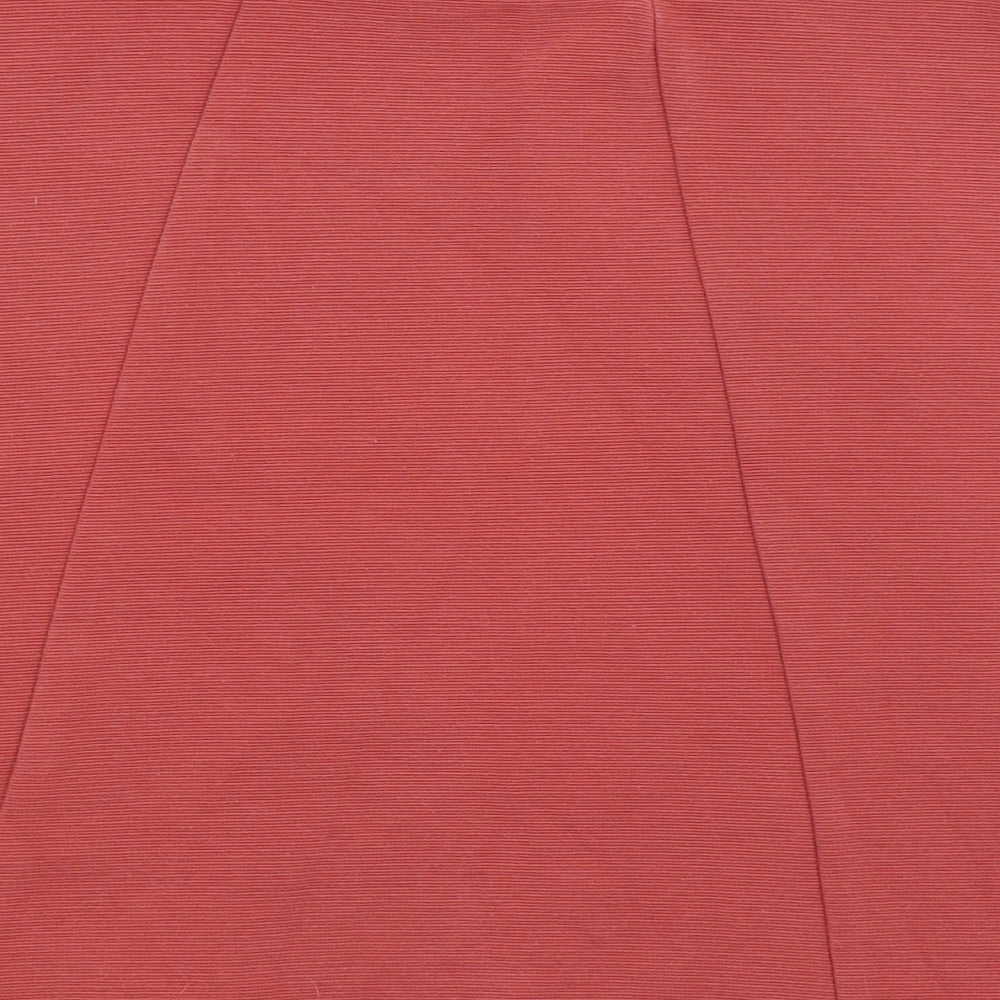 M&S Womens Red   A-Line Skirt Size 12