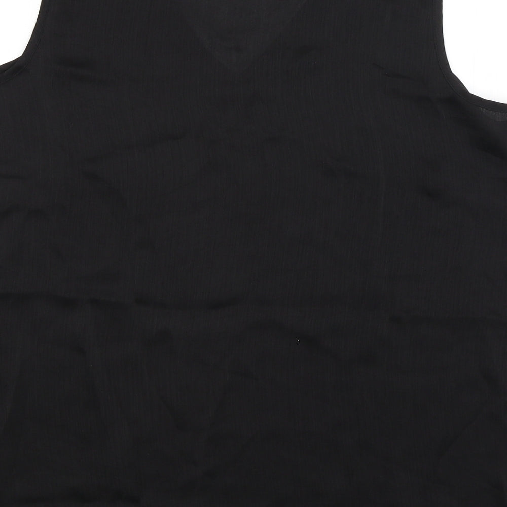 Julipa Womens Black Basic Tank Size 16