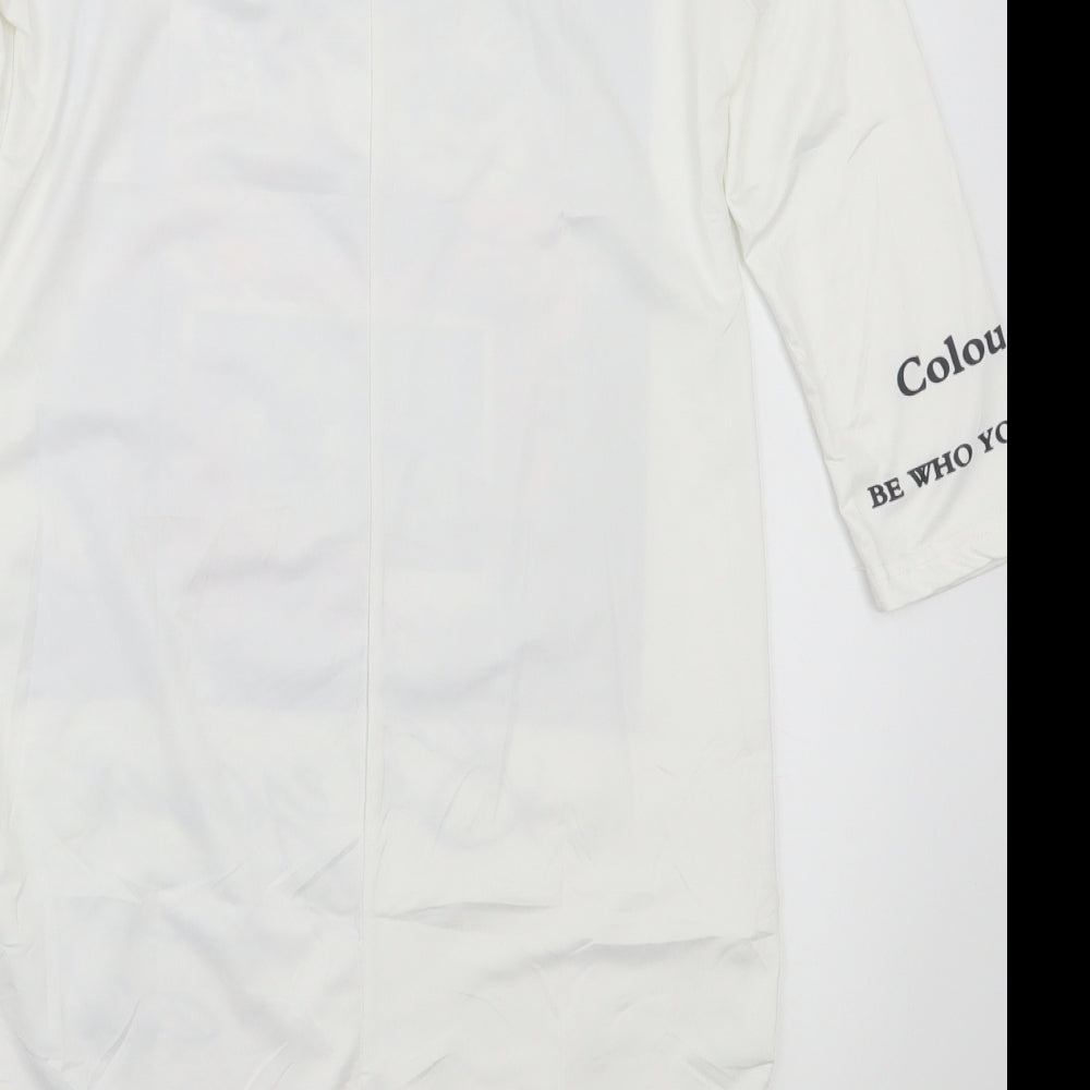 Womens UK Size M Preworn White Basic T-Shirt
