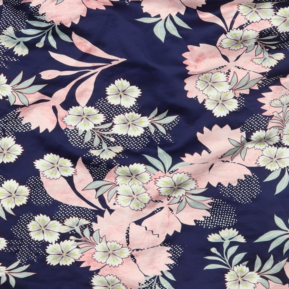 Matalan Womens Blue Floral Kaftan Pyjama Top Size M