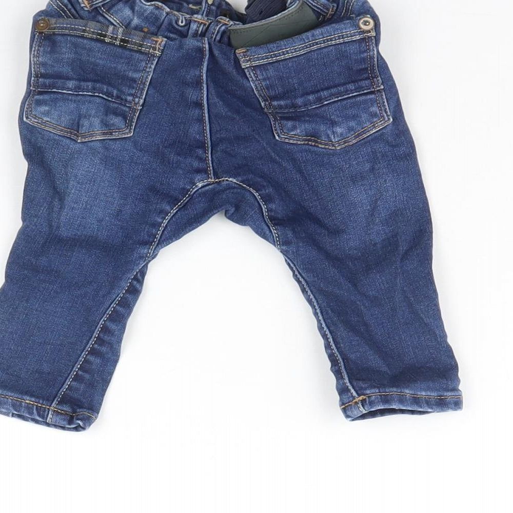 Zara Baby Blue Denim Capri Trousers Size 3-6 Months