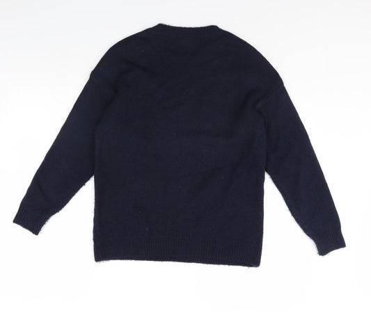 George Womens Blue Pullover Jumper Size S