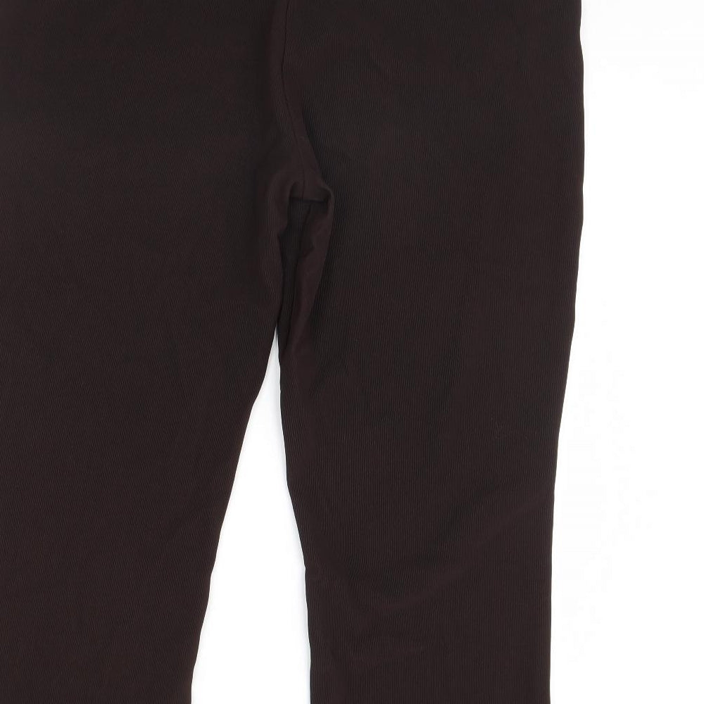 Womens UK Size 22 Preworn Regular Fit Brown Trousers