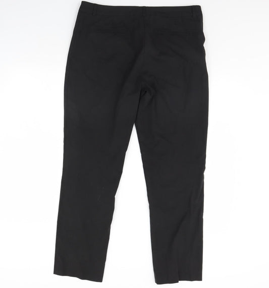 Womens UK Size 34 in Preworn Regular Fit Dress Pants Black Trousers