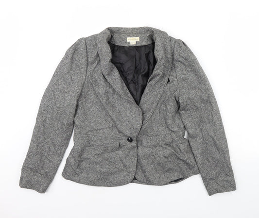 Monsoon Womens Grey Jacket Blazer Size 16 - Shoulder Pads