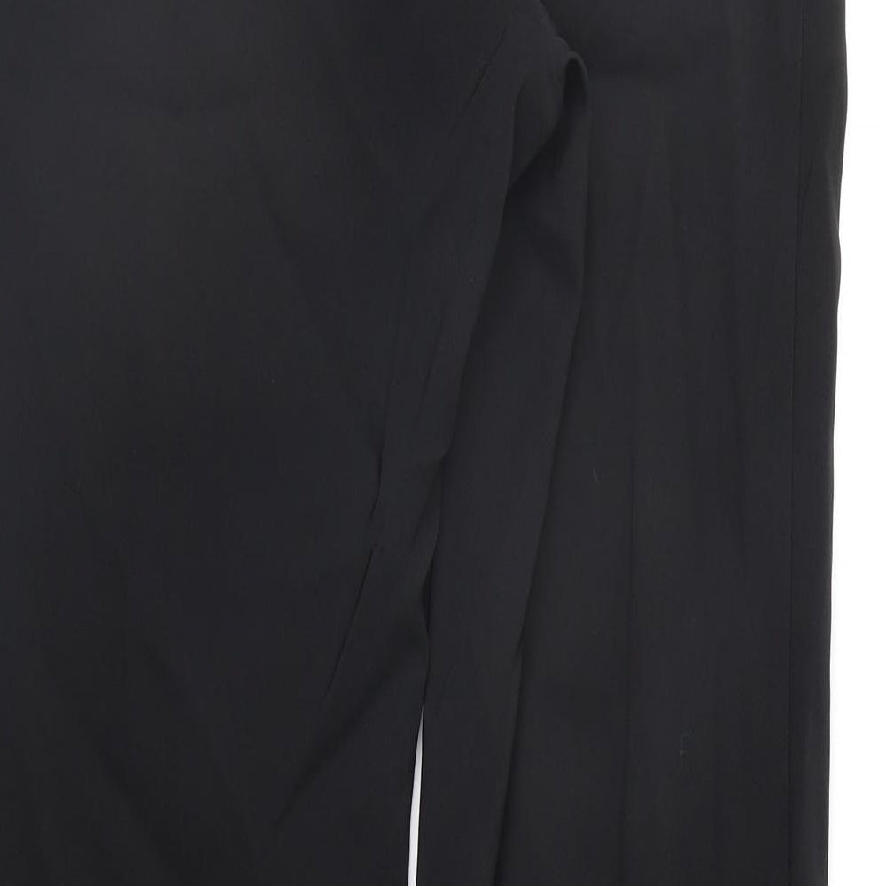 Womens UK Size 8 River Island Regular Fit Black Trousers
