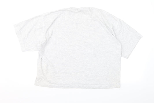 Womens UK Size S Topshop Grey Basic T-Shirt