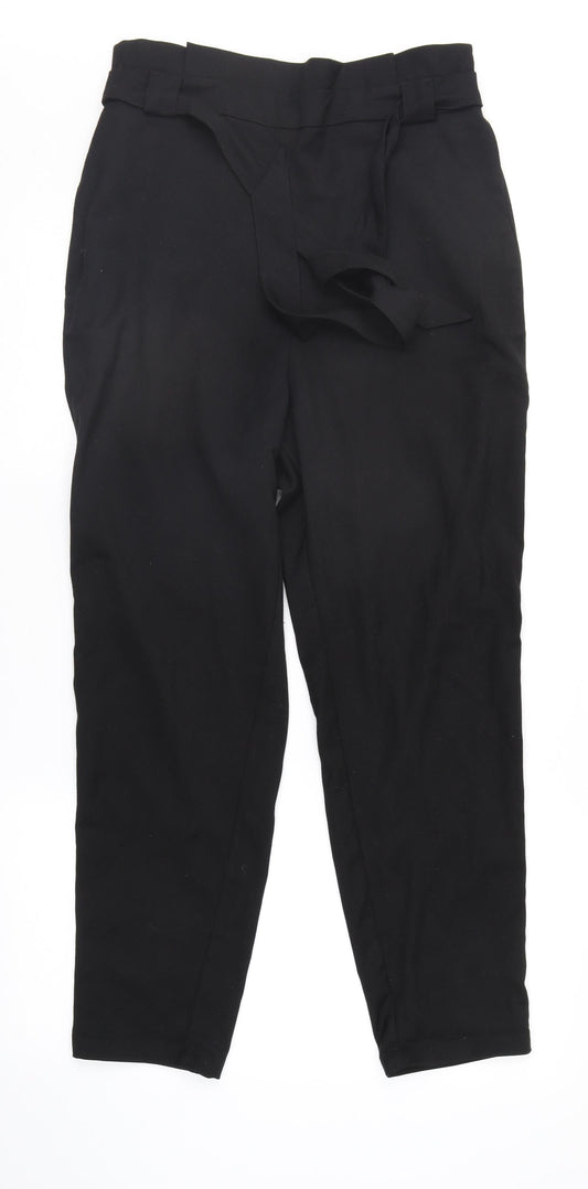 Womens UK Size 12 Divided Regular Fit Black Trousers