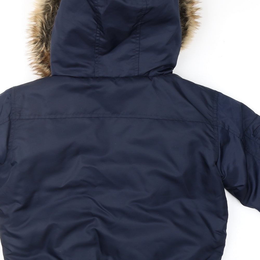 Ripstop. Boys Blue Anorak Jacket Size XS