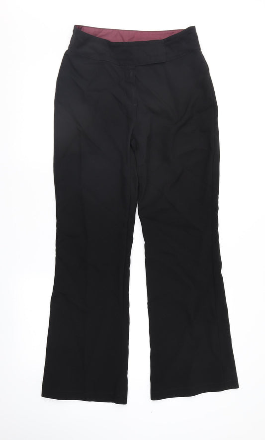 Womens UK Size 28 in AMARANTO Regular Fit Black Trousers