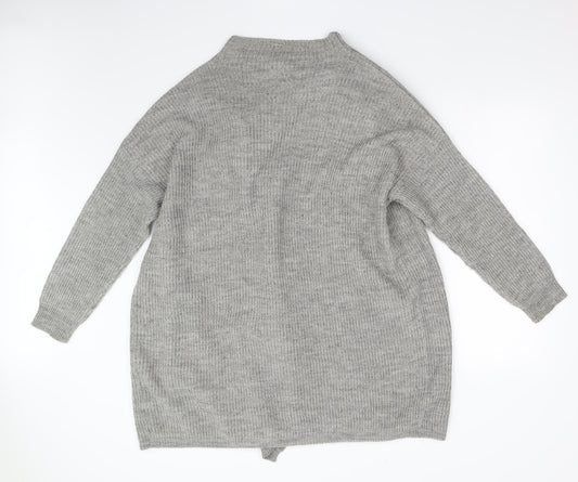 Womens UK Size L Noisy may Grey Cardigan Jumper