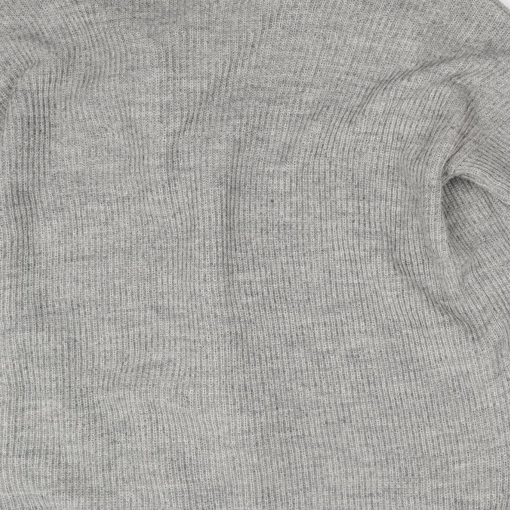 Womens UK Size L Noisy may Grey Cardigan Jumper