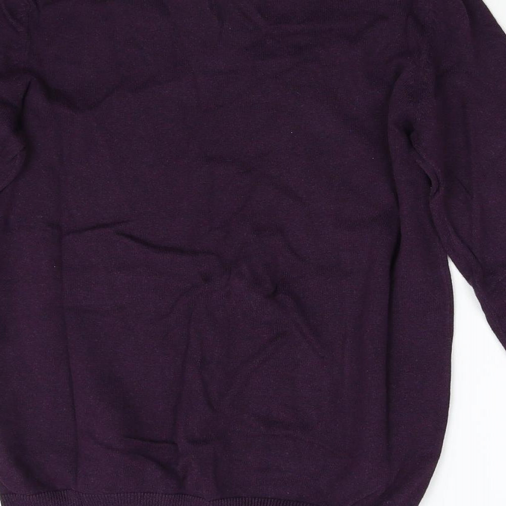 Topman Mens Purple Knit Pullover Jumper Size S