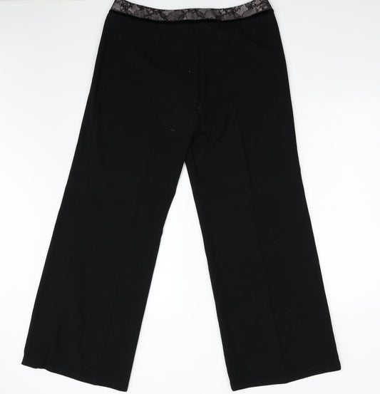 M&S Mens Black Trousers Size 16 L30 in