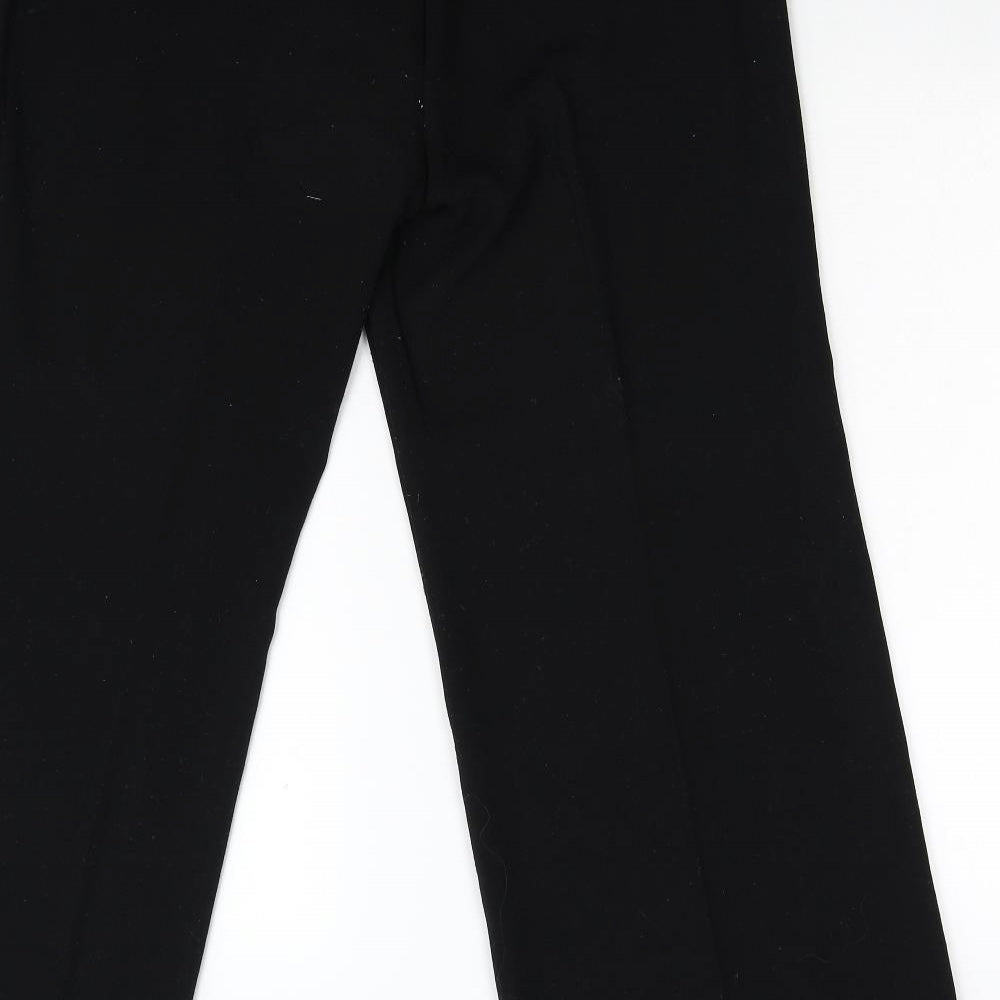 Mens UK Size 16 M&S Regular Fit Black Trousers