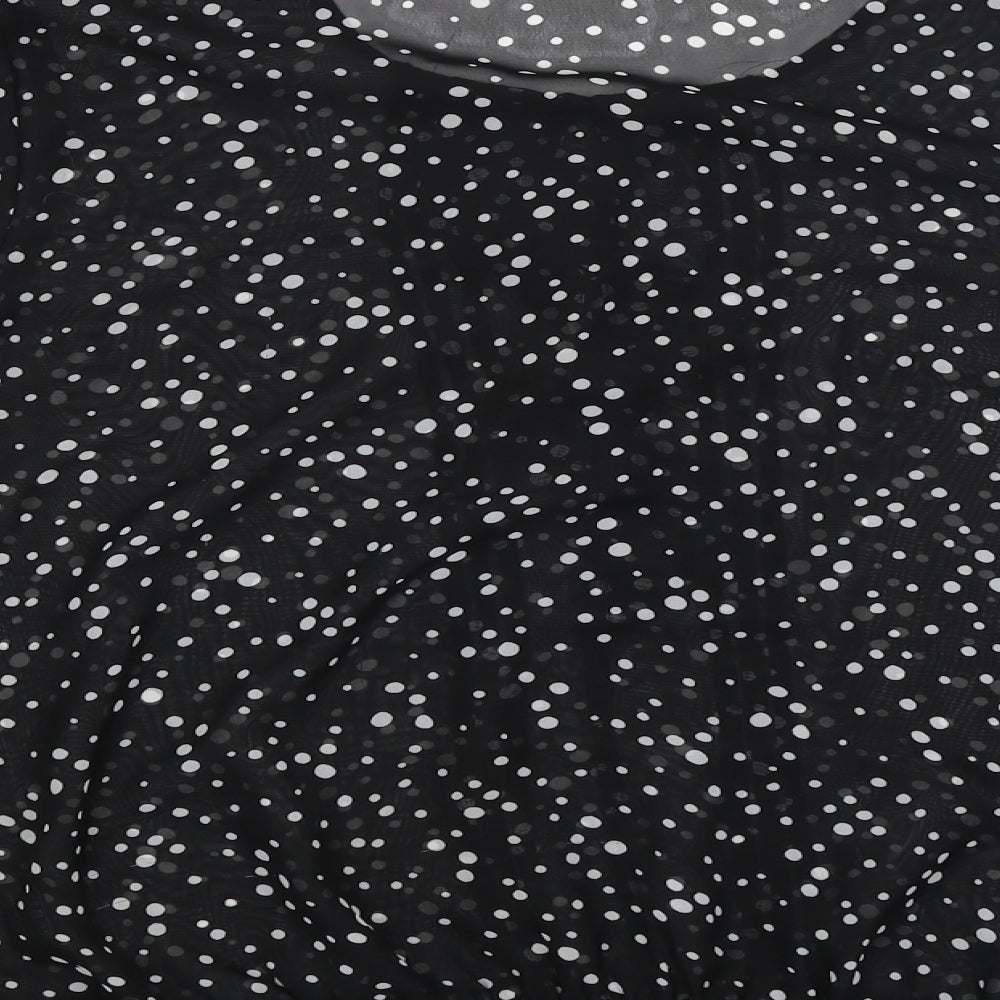 Papaya Womens Black Basic Blouse Size 12