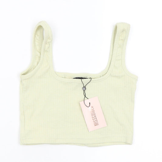 Womens UK Size 6 Missguided Green Camisole Blouse