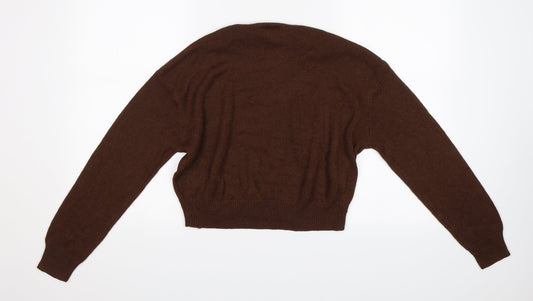 Womens UK Size XS Divided Brown Pullover Jumper