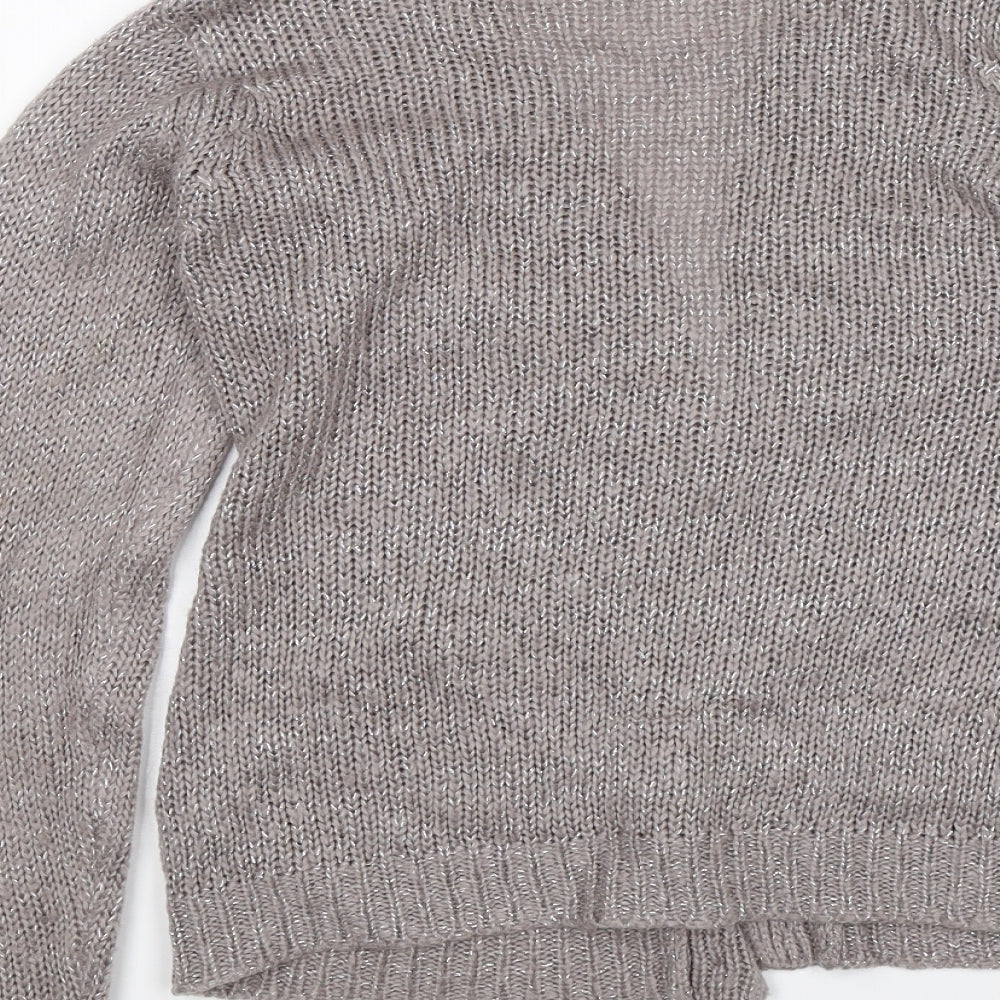 Lefties Womens Grey Cardigan Jumper Size S