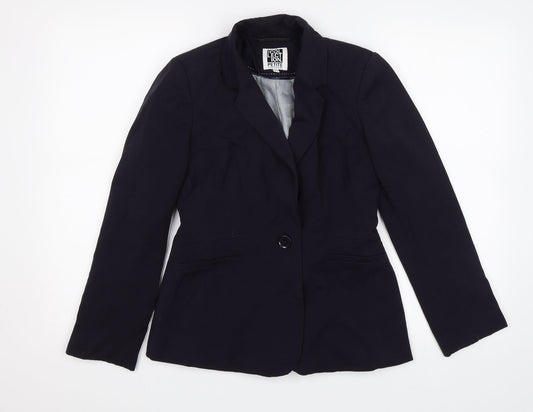 Womens UK Size 8 Debenhams Petites Blue Blazer
