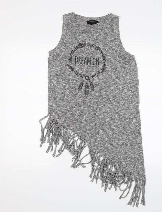Atmosphere Womens Grey Basic Blouse Size 12 - Dream on