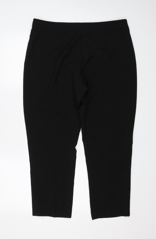 Classic Womens Black Dress Pants Trousers Size 16 L25 in