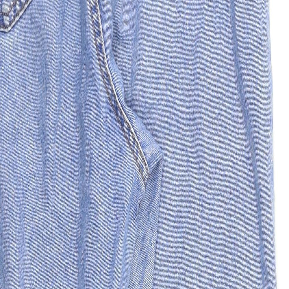 Denim & Co. Womens Blue Straight Jeans Size 10 L26 in