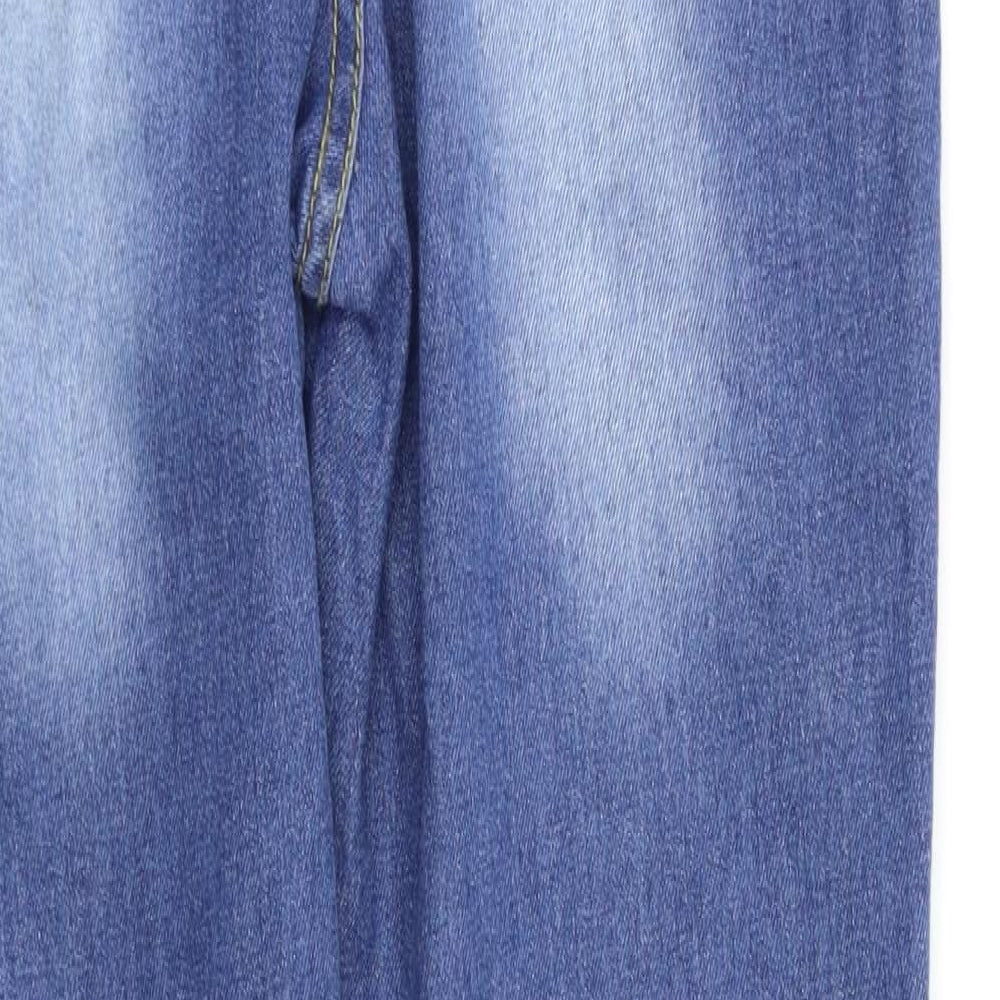 Womens UK Size 10 Preworn Regular Fit Straight Blue Jeans