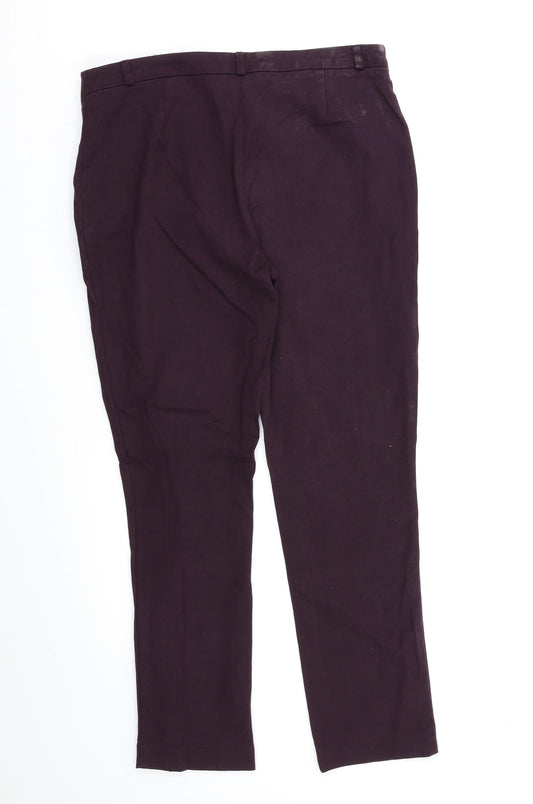 F&F Womens Purple Dress Pants Trousers Size 10 L26 in