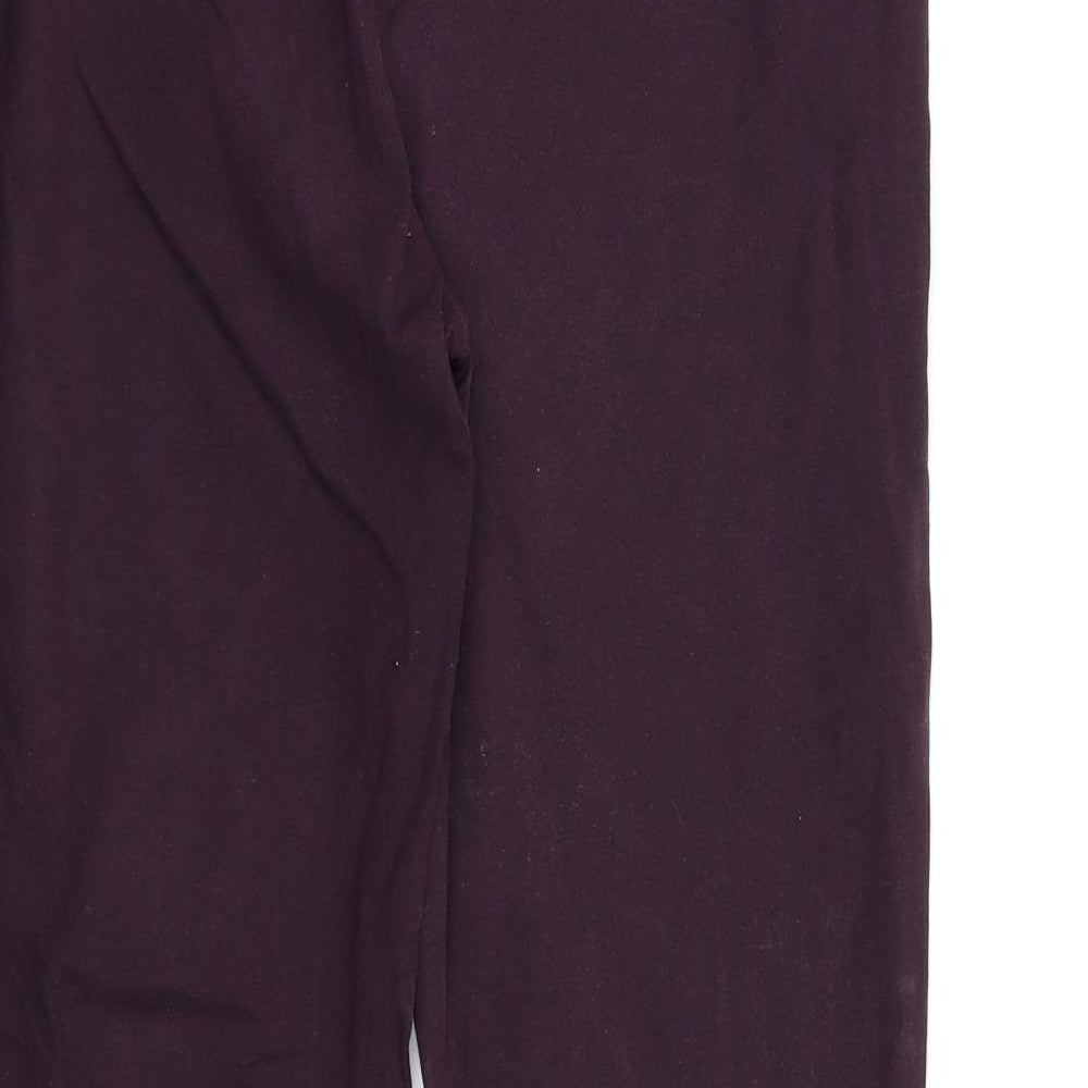 Womens UK Size 10 F&F Regular Fit Dress Pants Purple Trousers