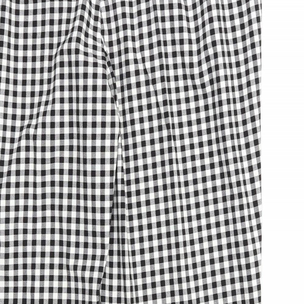 Simply Be Womens Beige Check Trousers Size 14 L27 in