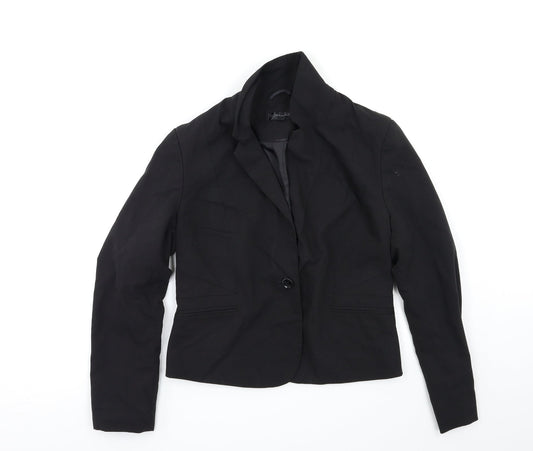 Topshop Womens Black Overcoat Blazer Size 12