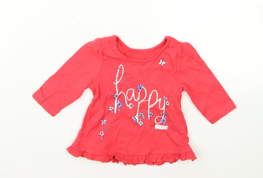 Preworn Girls Red A-Line Size Newborn