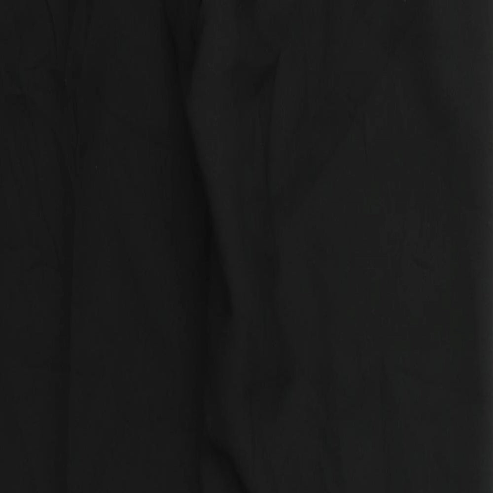 Womens UK Size 34 Preworn Regular Fit Black Trousers