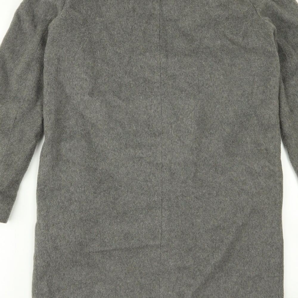 Brand and care label for Atmosphere women’s grey overcoat jacket, size UK 6