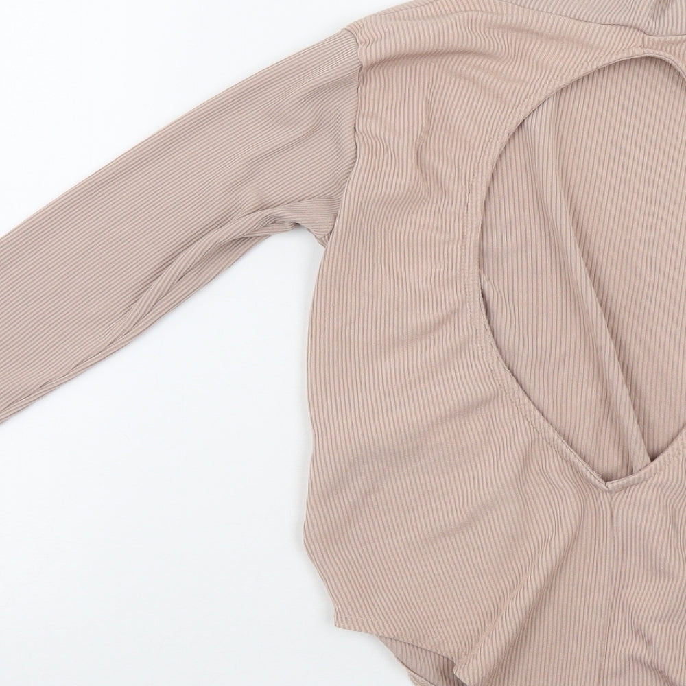 Cameo Rose Womens Beige Bodysuit One-Piece