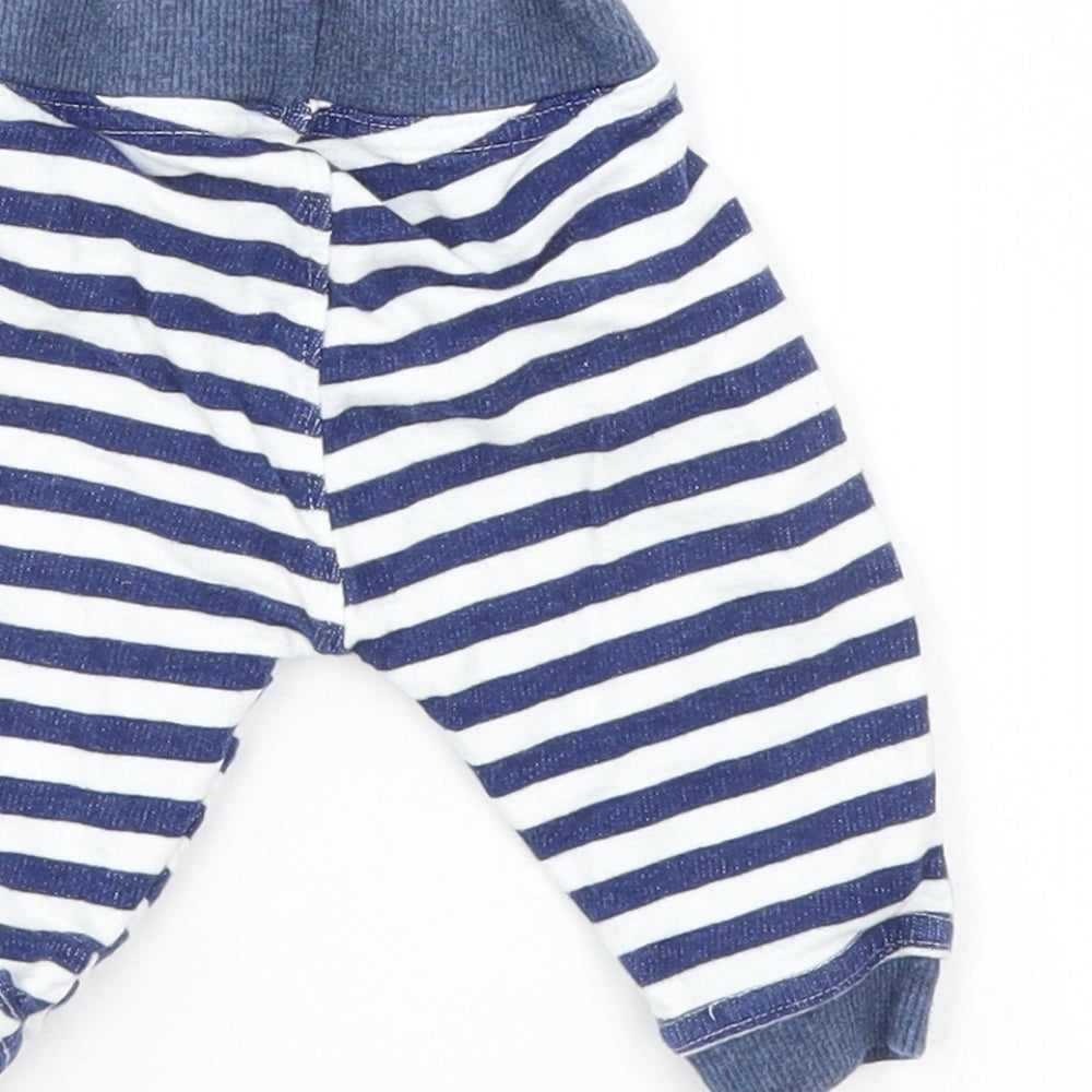 Lily & dan Baby Blue Striped Sweatpants Trousers Size 0-3 Months