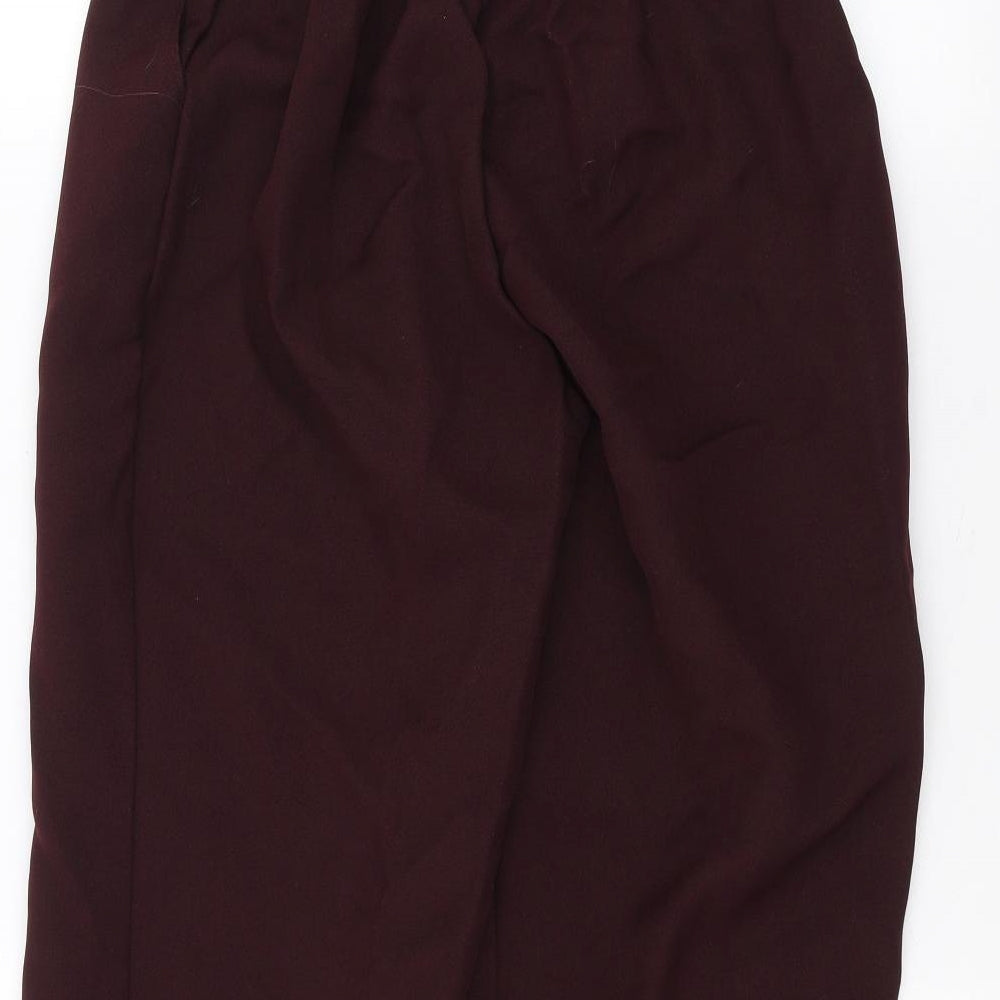 Womens UK Size 14 Preworn Regular Fit Red Trousers