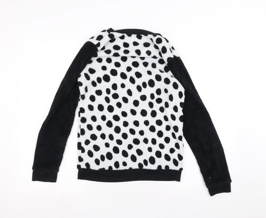 Disney Womens White Polka Dot Pullover Jumper Size XS
