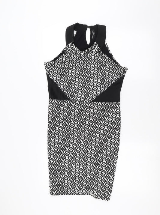 Select Womens Black Pencil Dress Size 14