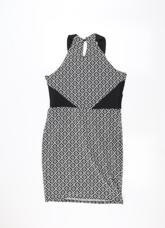 Select Womens Black Pencil Dress Size 14
