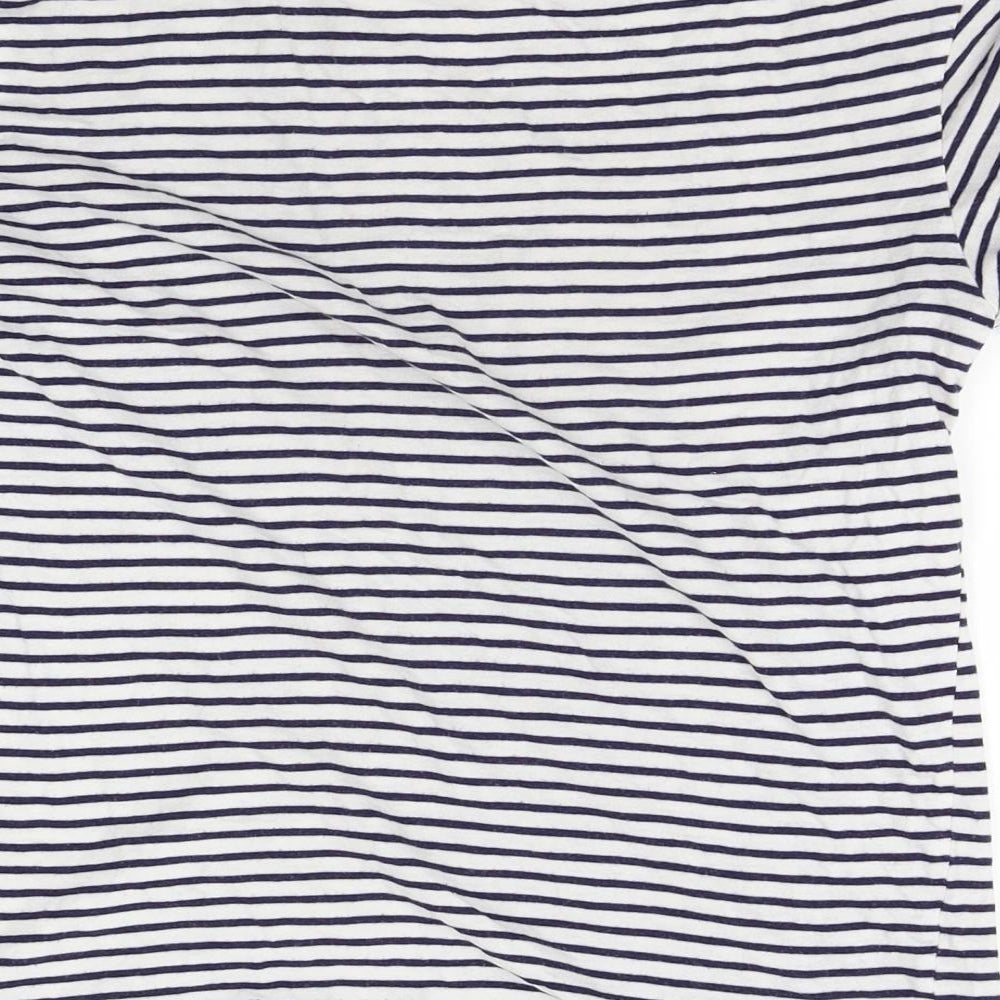 Primark Womens White Striped Basic T-Shirt Size S