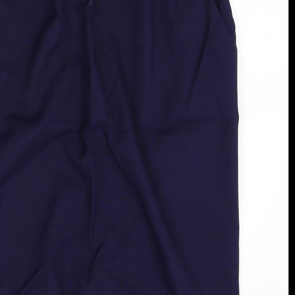 Perrie Womens Blue Straight & Pencil Skirt Size 14 - belted