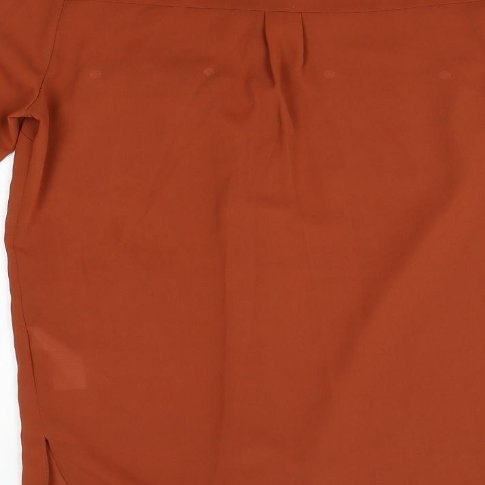 Primark Womens Orange Basic Button-Up Size 6